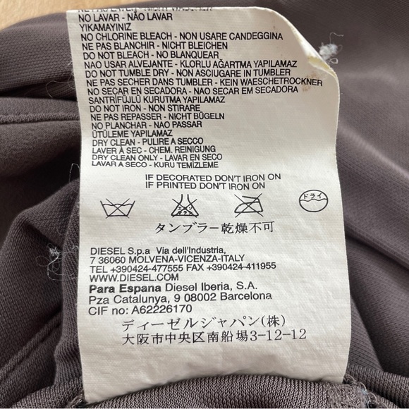 Diesel Layered Draped Grey Mini Skirt - Size 27 - Picture 12 of 16